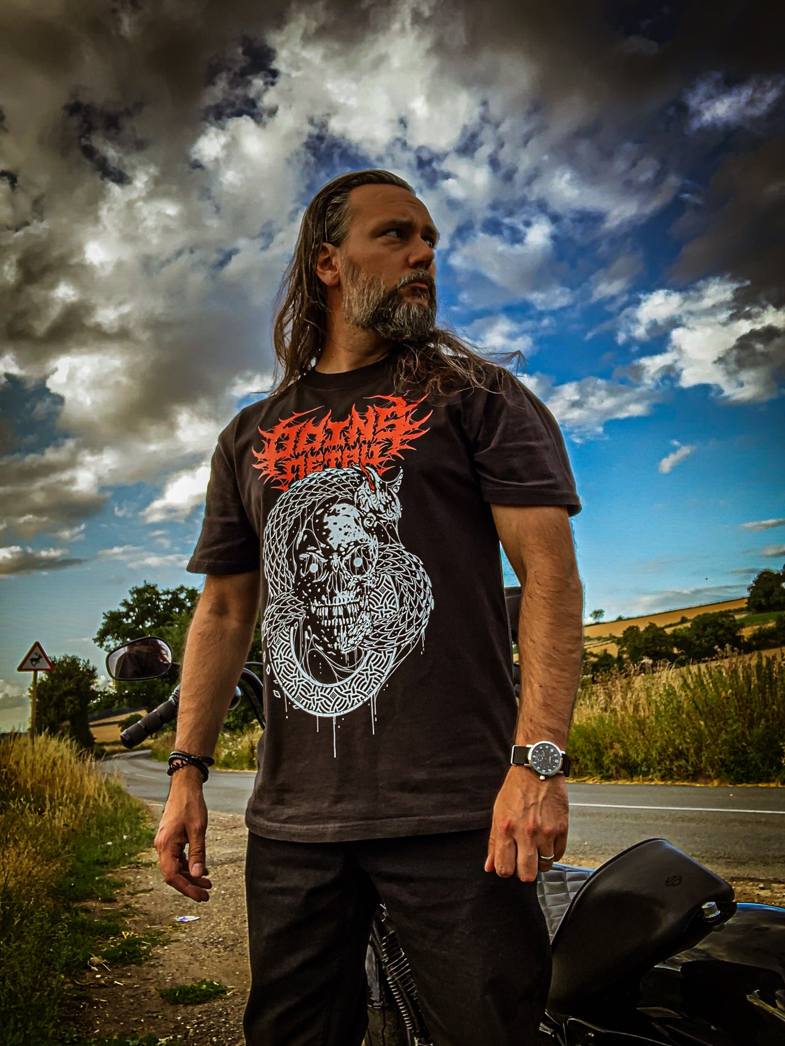 The "JörmunSkull" Heavy Metal T Shirt