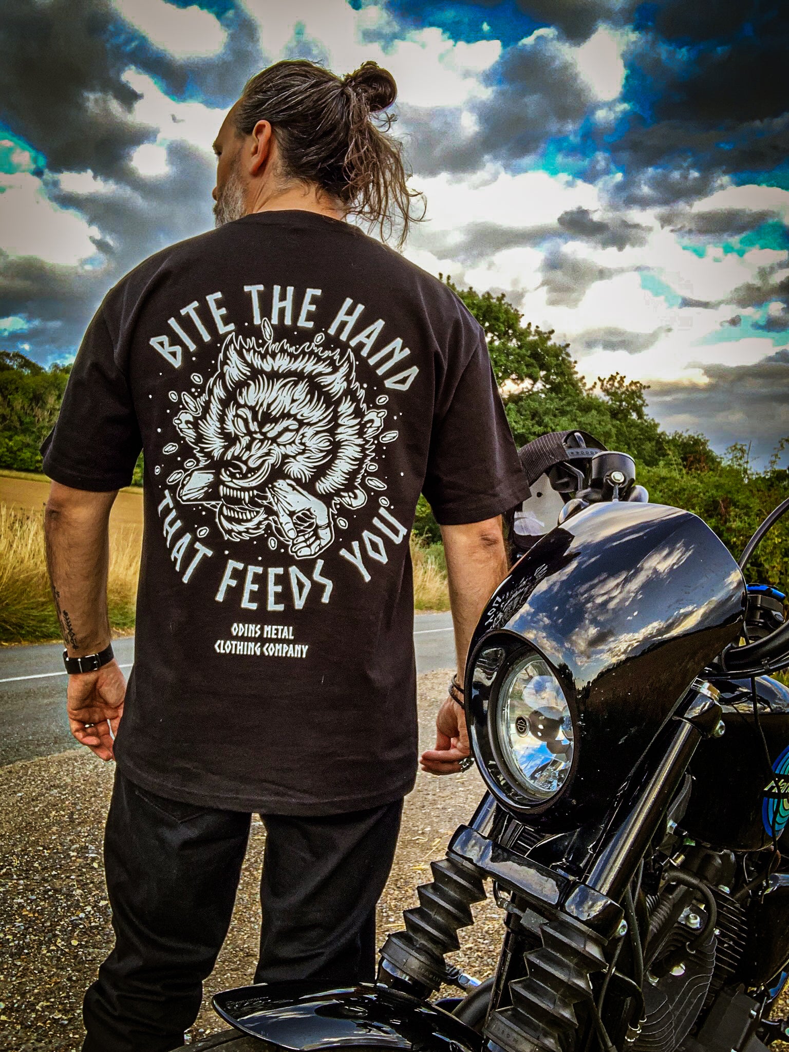 "Bite The Hand That Feeds You" Black T Shirt
